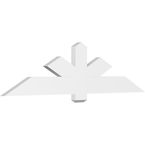 Ekena Millwork Kennewick Architectural Grade PVC Gable Bracket, 72"W x 18"H x 2"D x 6"F, 6/12 Pitch GBP072X18X0206KEN00 - main